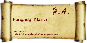 Hunyady Atala névjegykártya